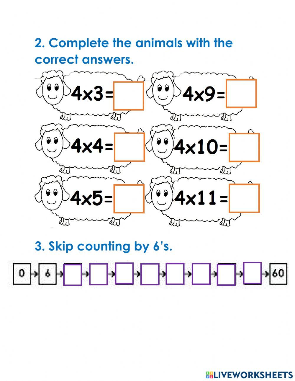 Math multiplications