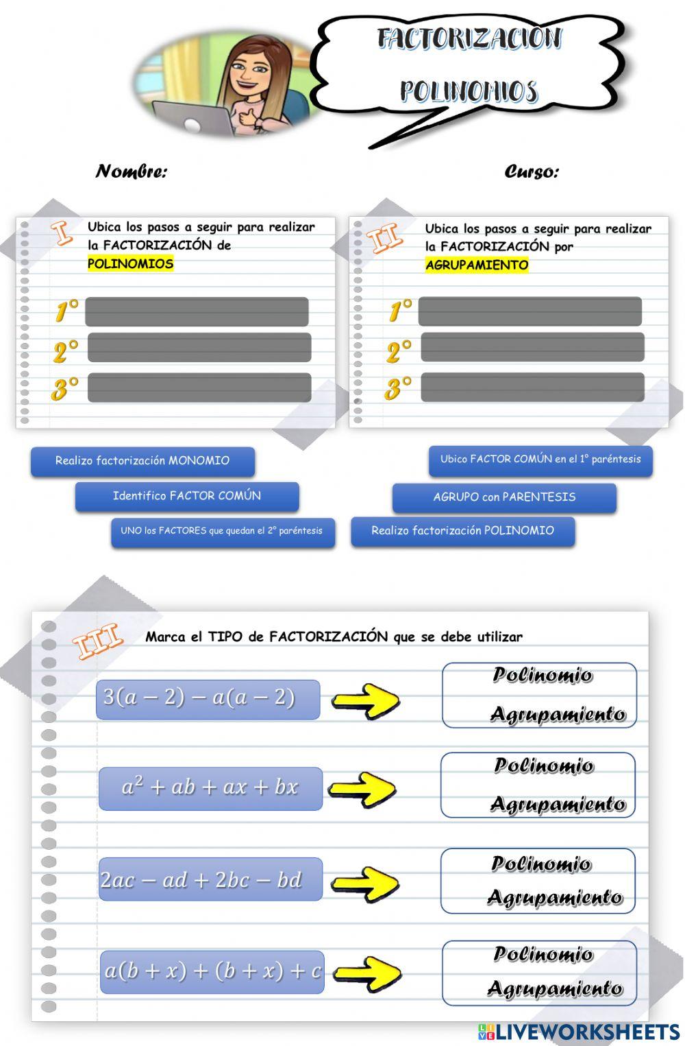 Factorización POLINOMIO