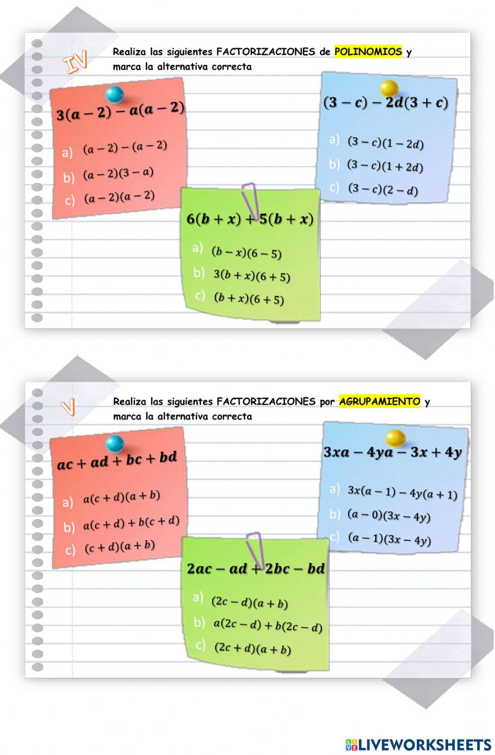 Factorización POLINOMIO
