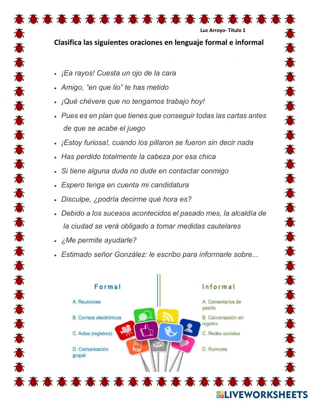 Comunicación formal e informal