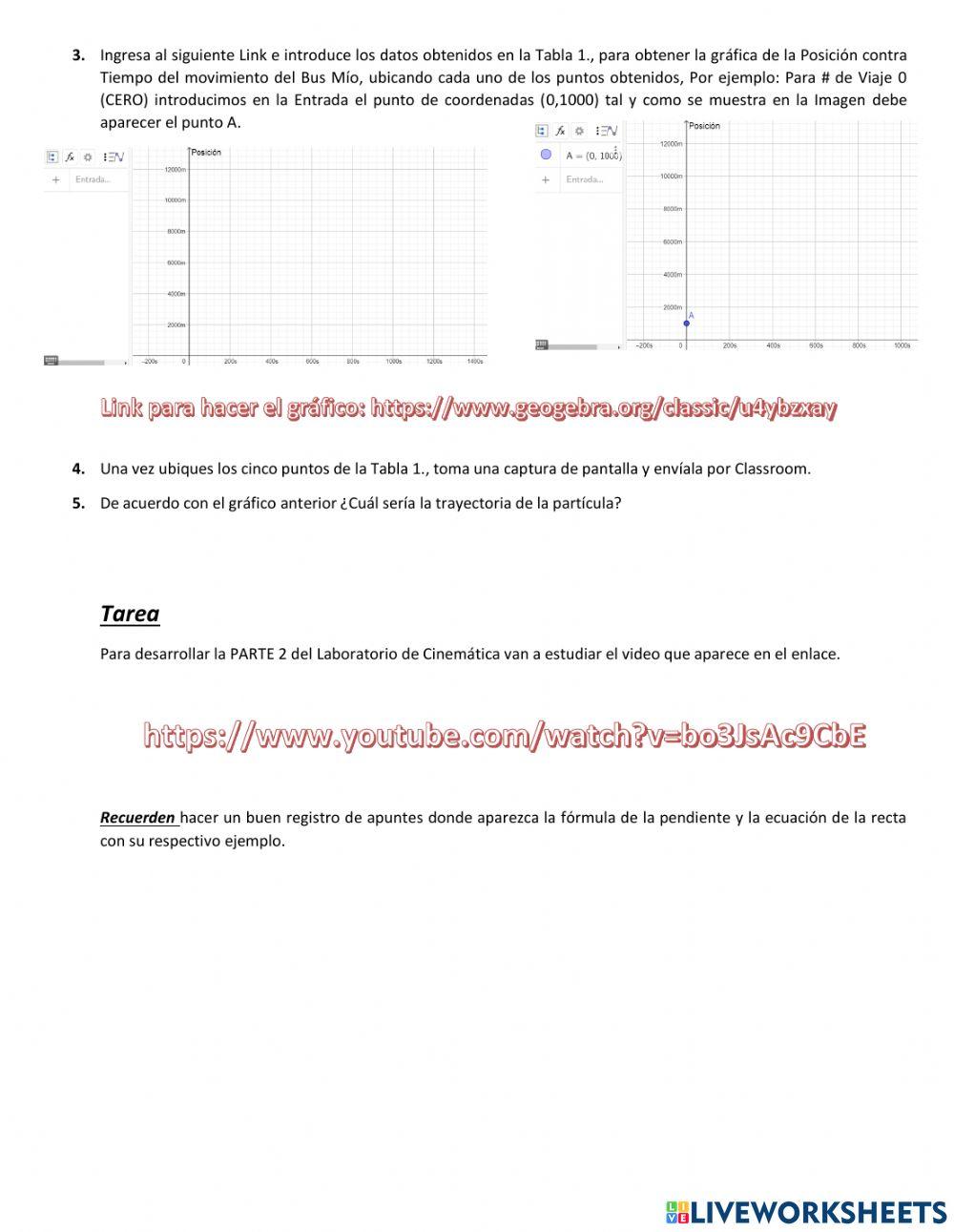 Cinemática- Laboratorio (Parte 1)