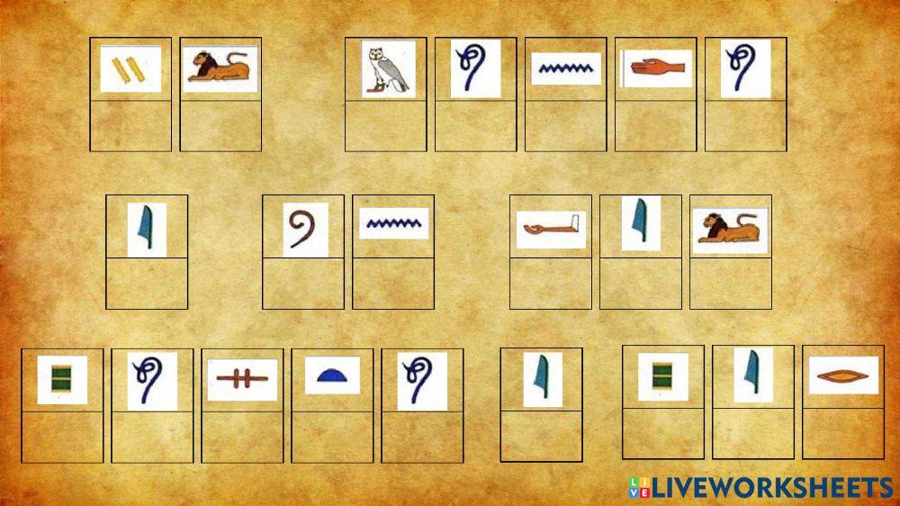 Messaggio con geroglifici