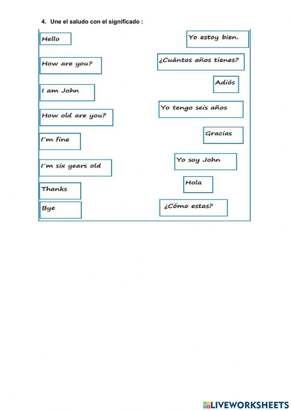 Evaluación mensual de ingles