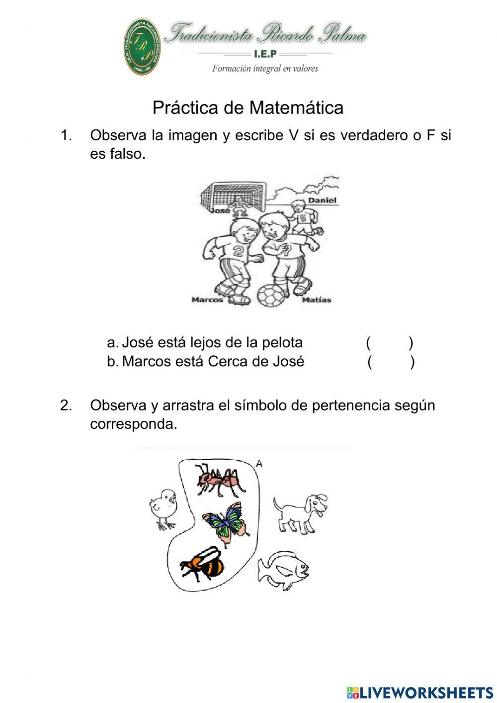 Práctica de matemática