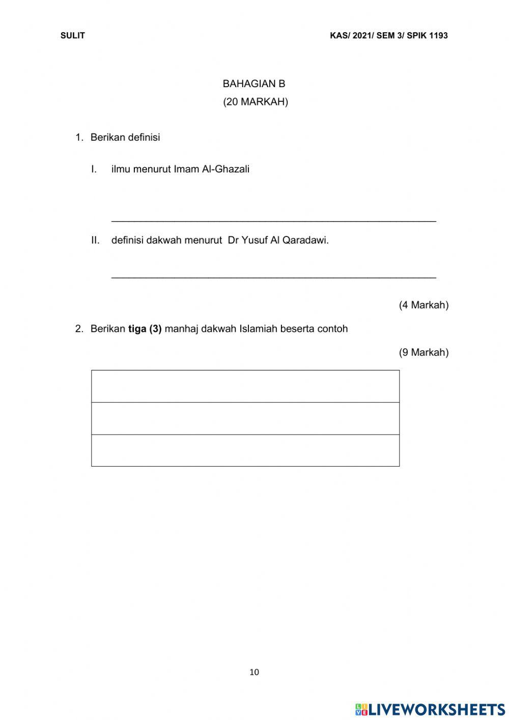 Pengantar dakwah bhgn B set 2