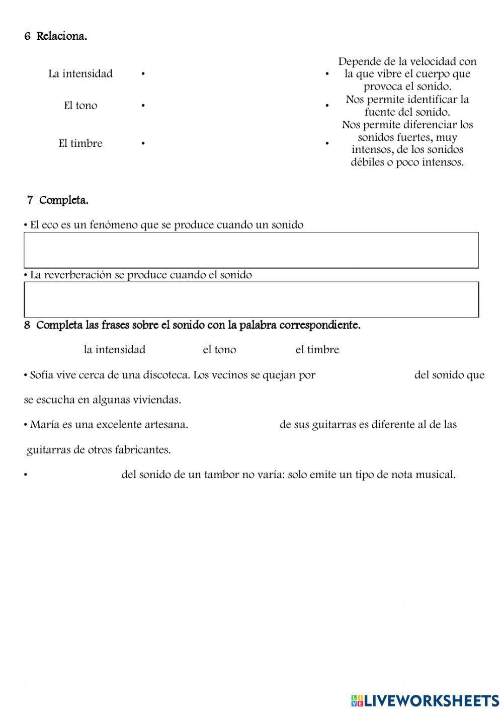 Los efectos de las fuerzas y el sonido