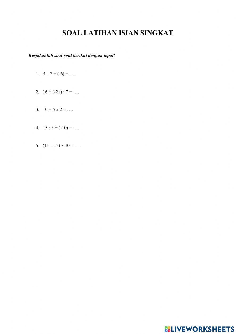 Operasi Hitung Campuran