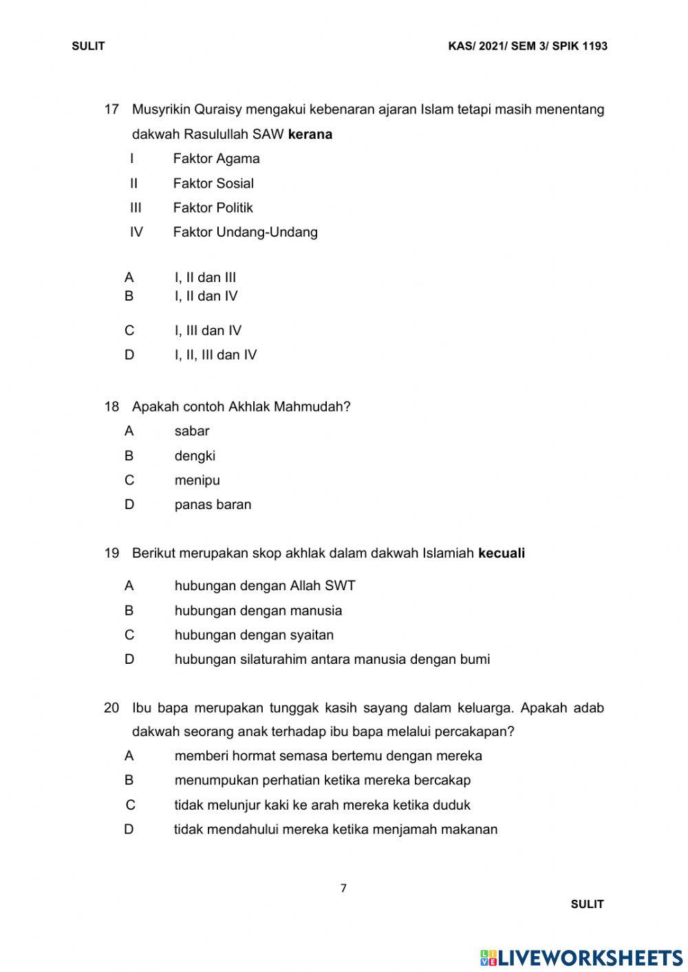 Pengantar dakwah bhg A set 3