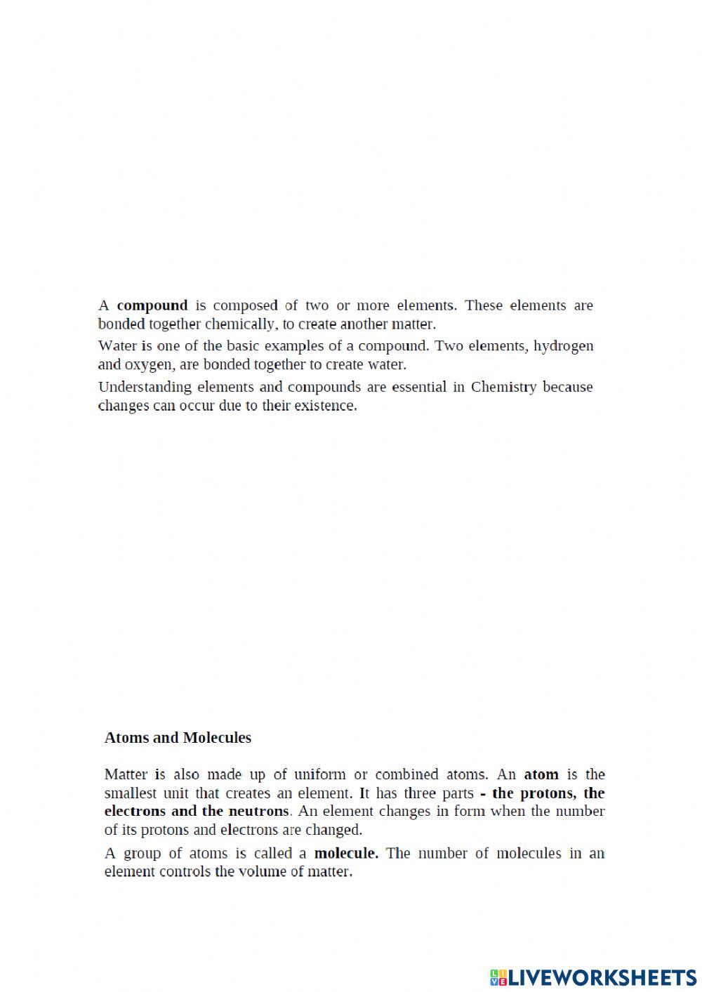 Chapter 1 Chemistry matters