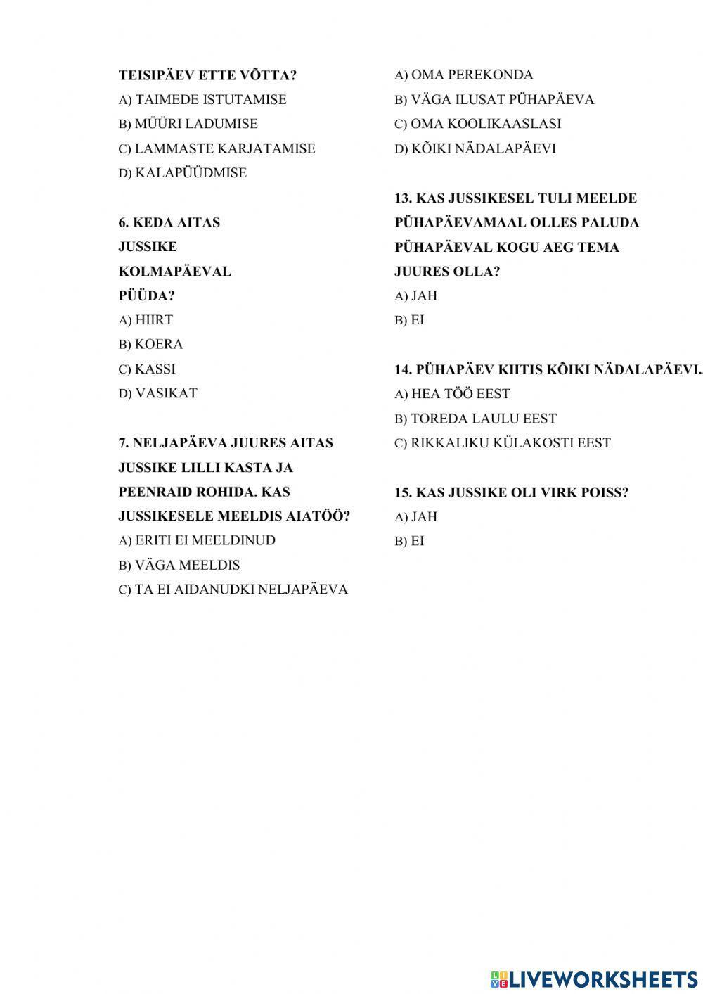 Lugemiskontroll -Jussikese seitse sõpra-