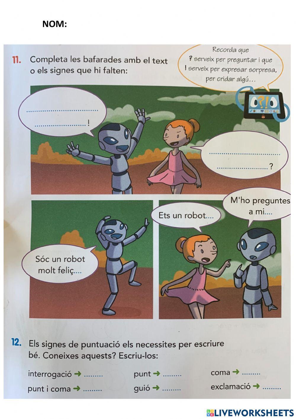 El còmic i els signes de puntuació