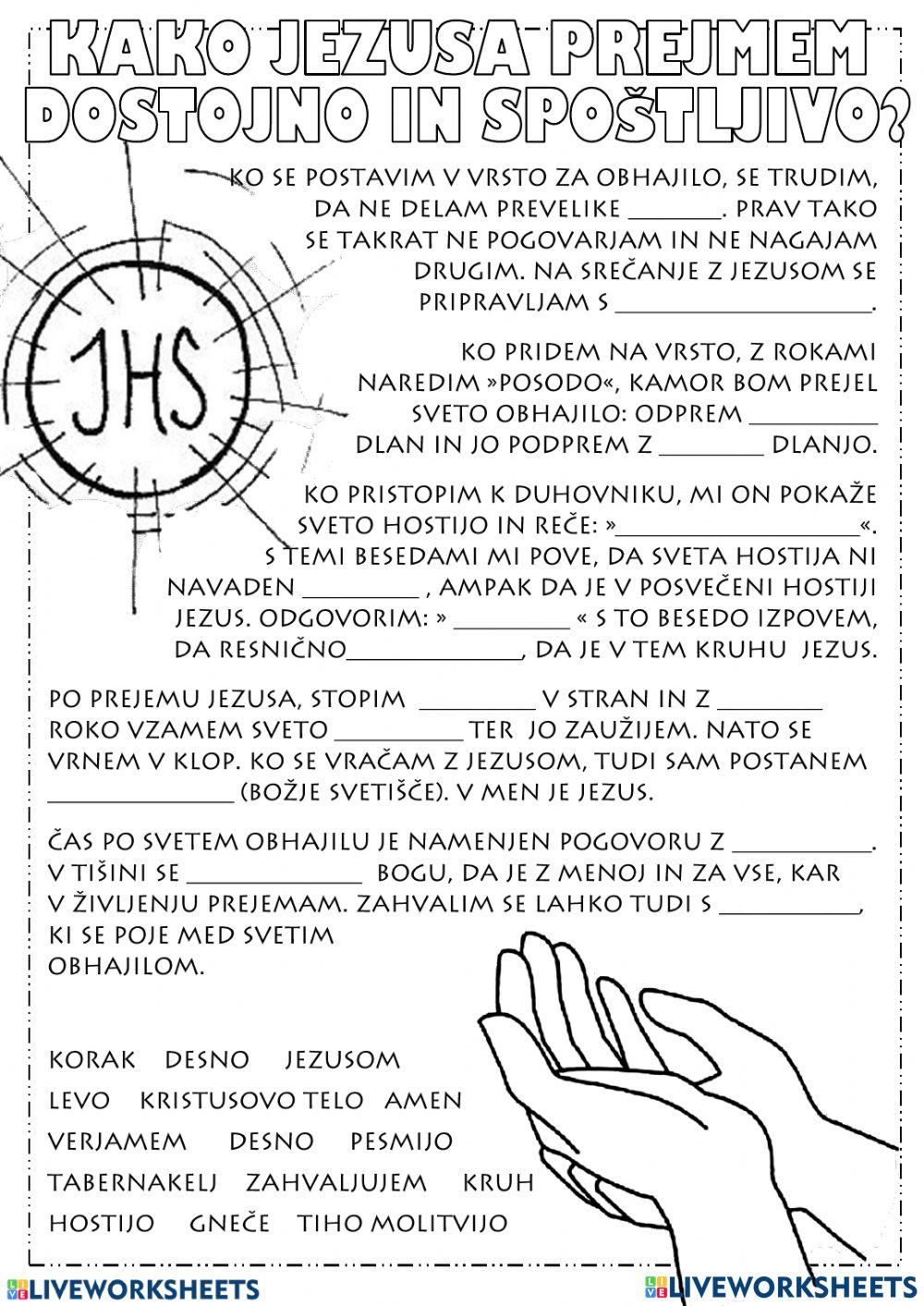 Priprava na obhajilo