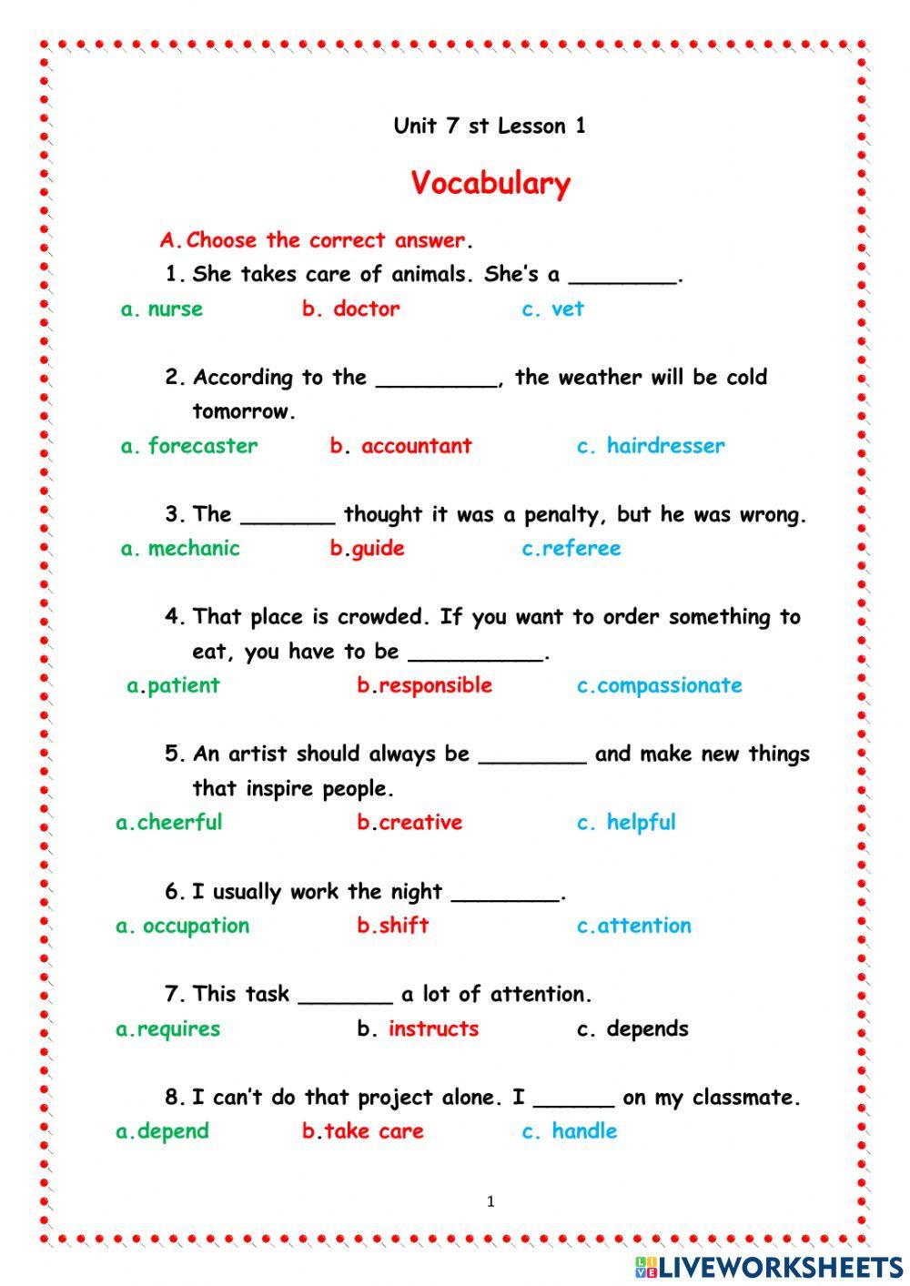 ST class Unit 6 Lesson 1
