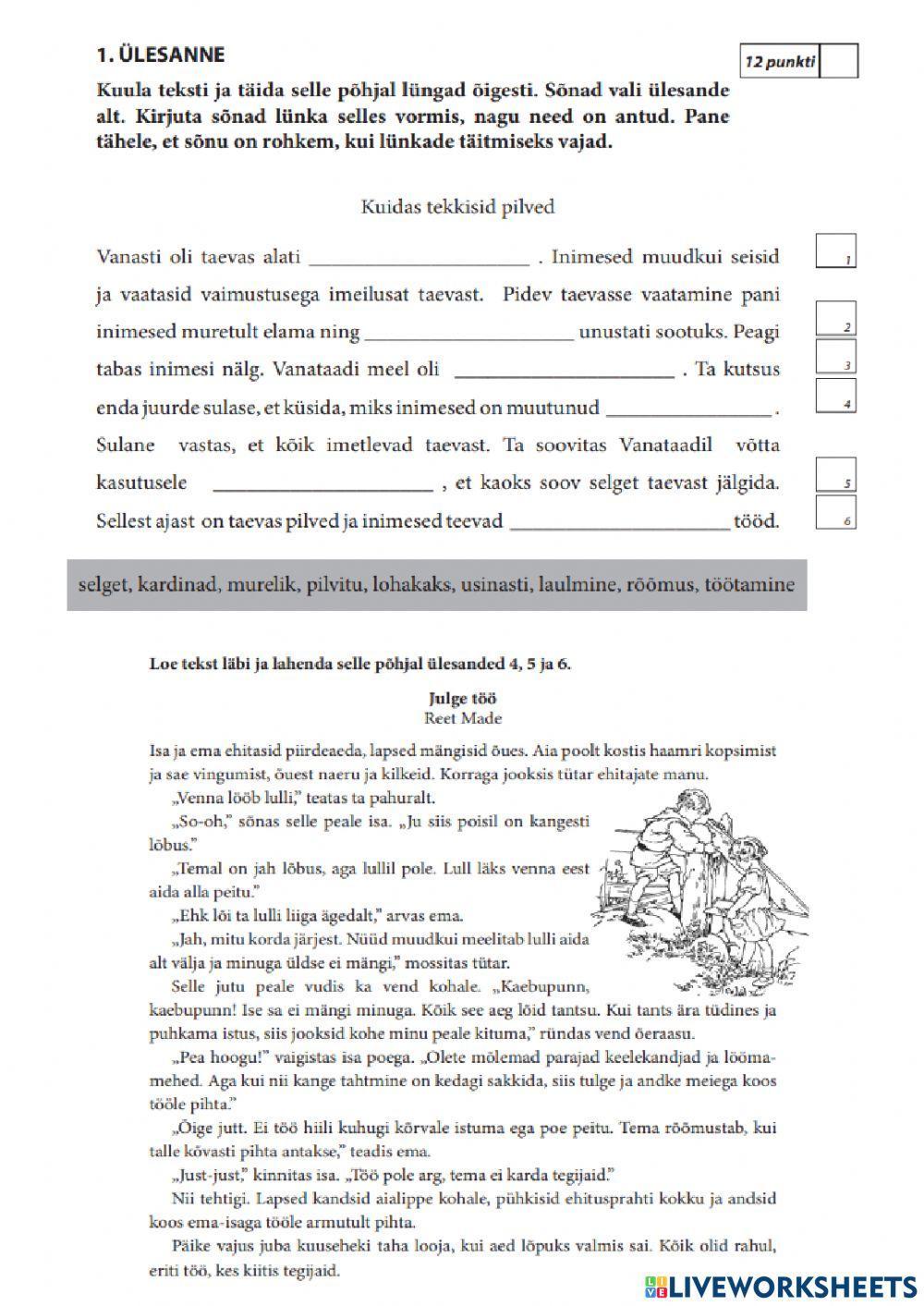 Tasemetöö 3. klass Tasemetöö 3. klass