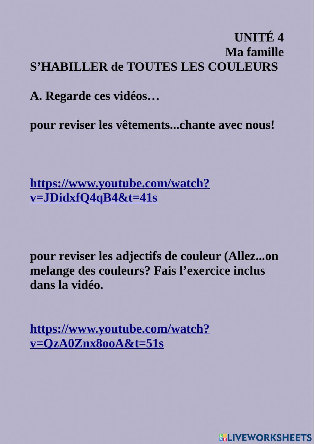 Couleurs et vêtements