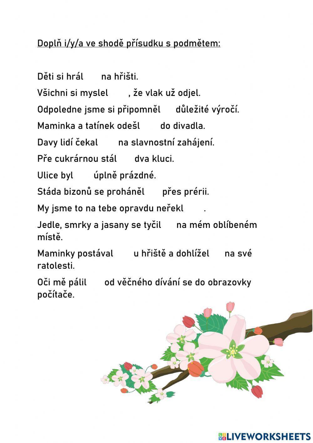 Shoda přísudku s podmětem