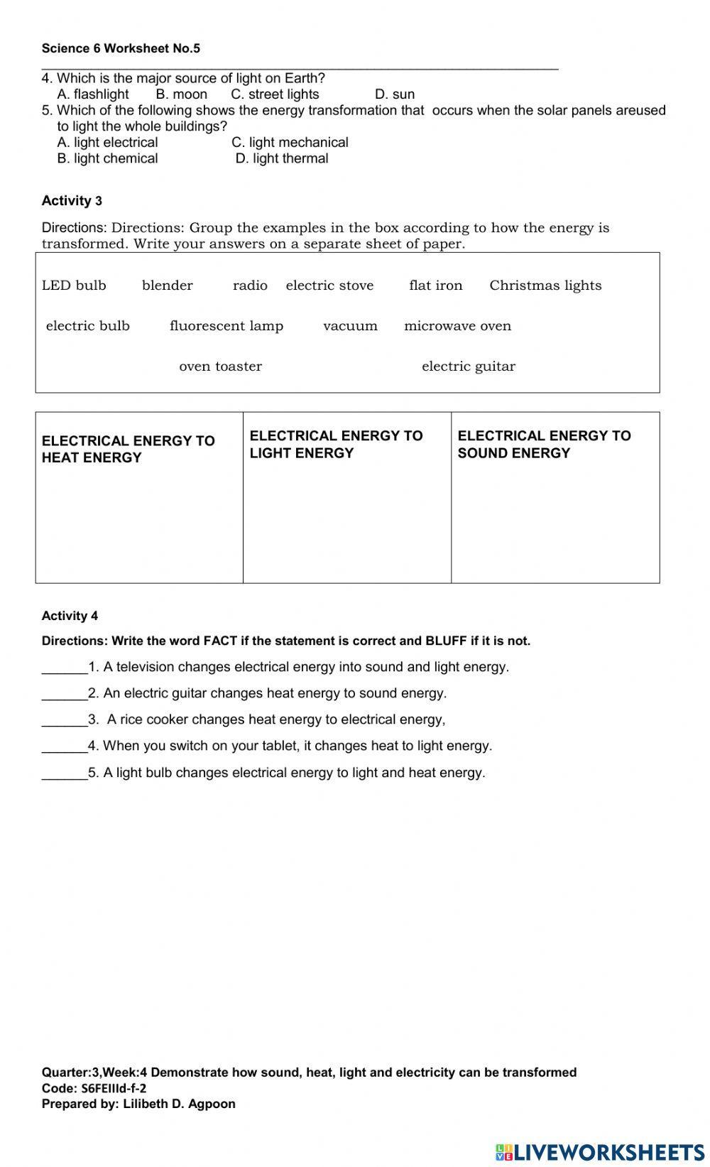 Transformation … Free Interactive Worksheets 913011