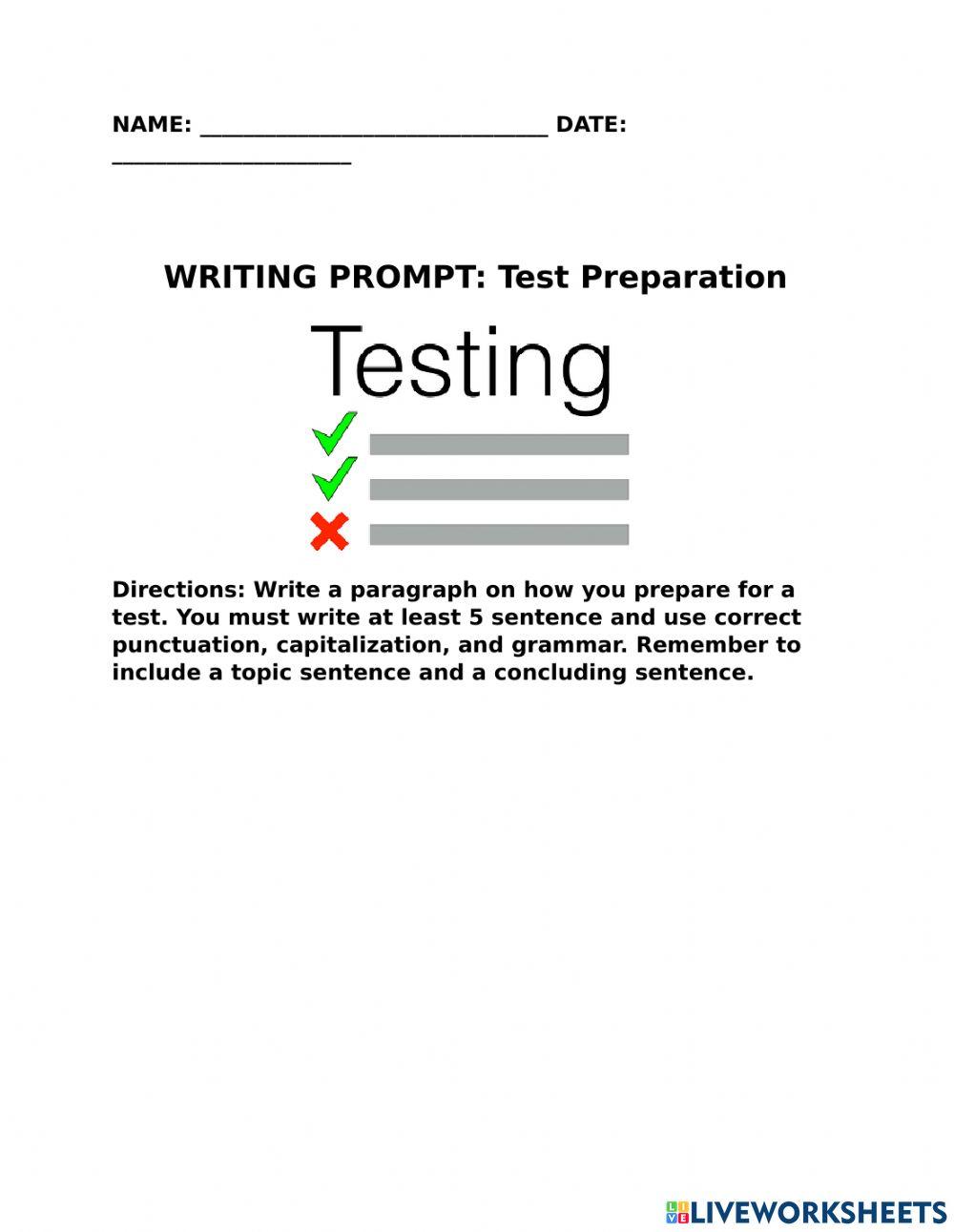 Writing: Test Preparation
