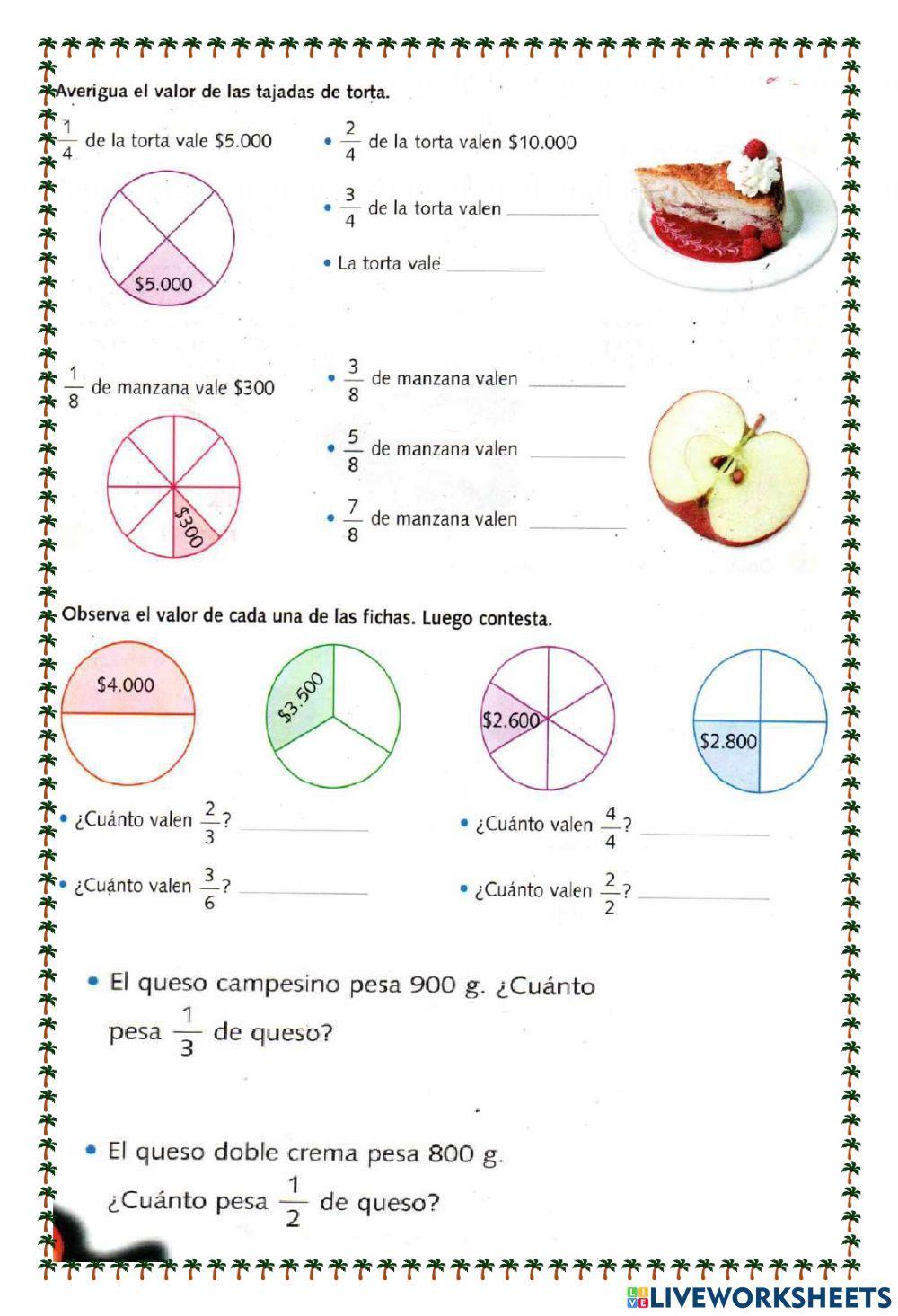 Fracción de una cantidad