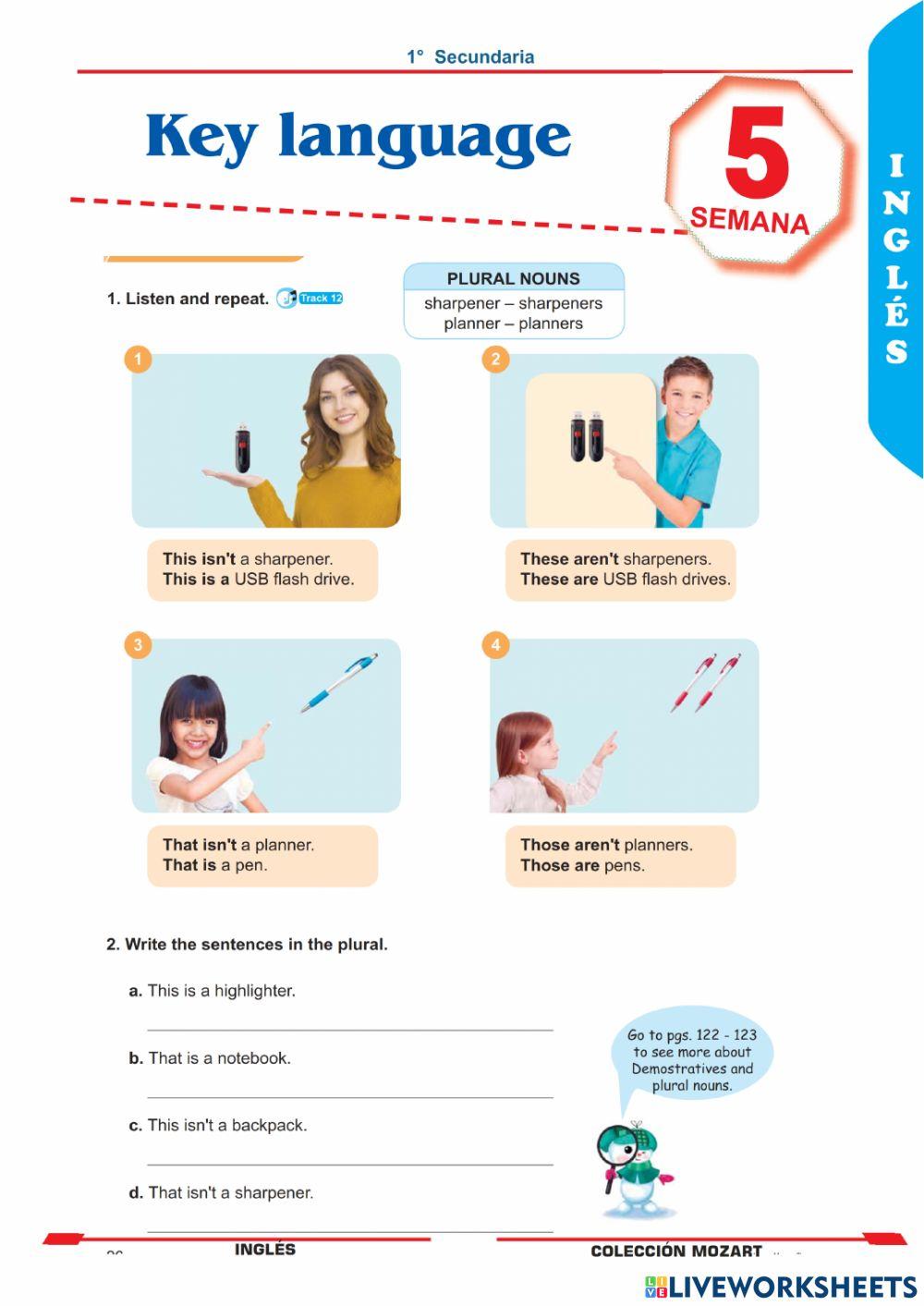 Unidad 2 - inglés 1°