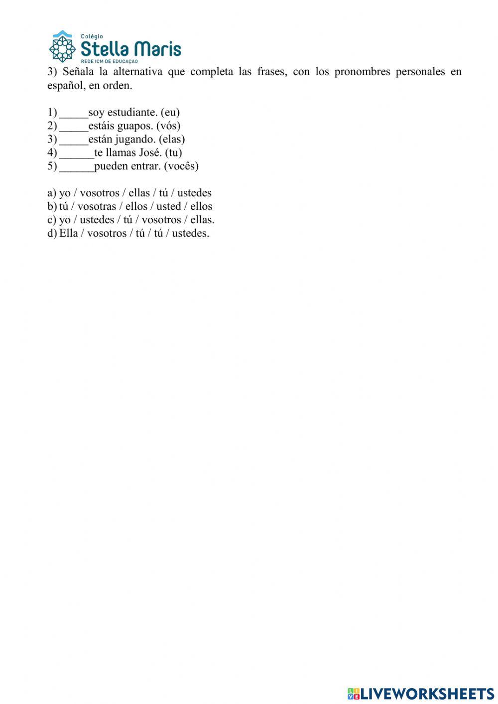 Pronombres personales