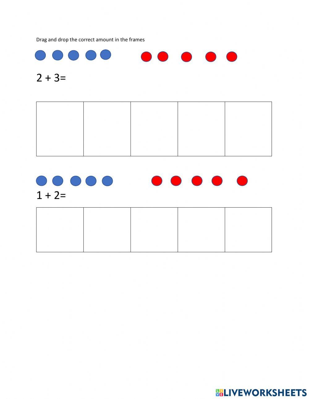 Addition using five frame