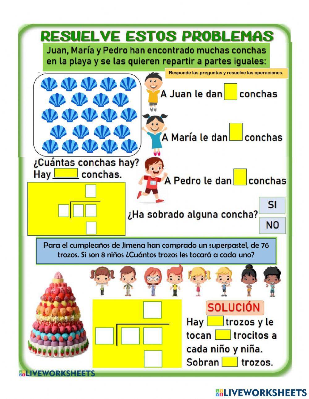 Problemas con divisiones Problemas con divisiones
