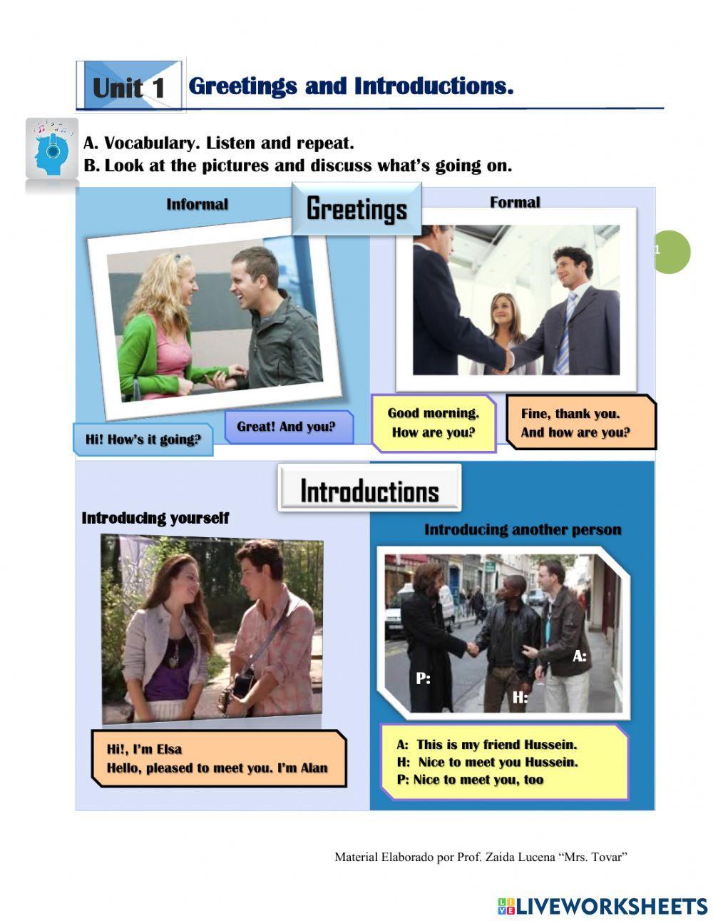 Listen and practice 1