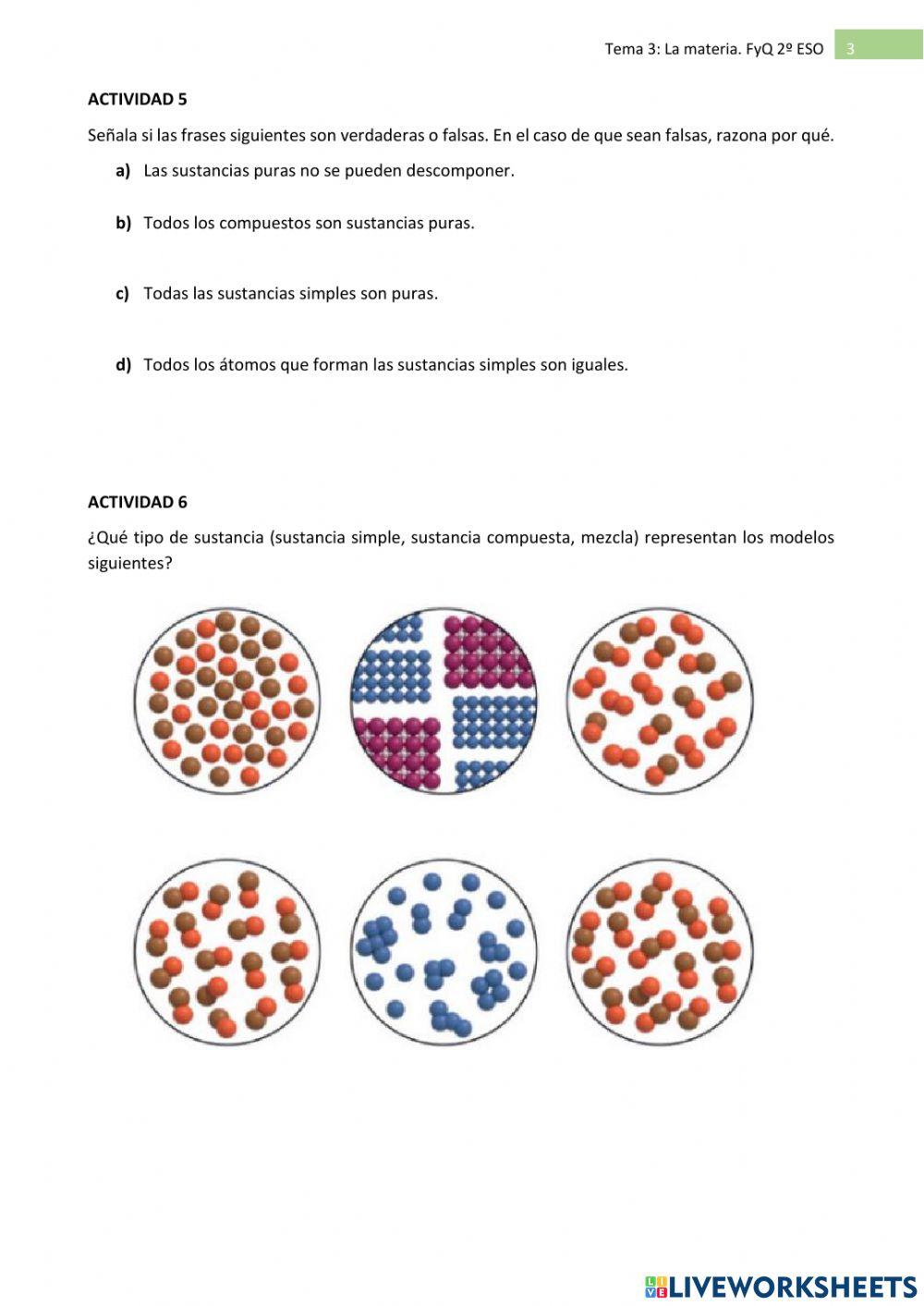Fyq2eso-tema 3 ficha 2 completa-Clasificación materia y métodos de separación
