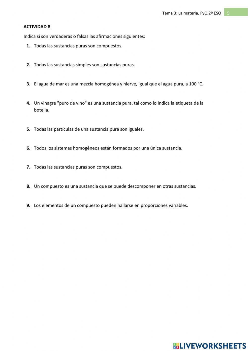 Fyq2eso-tema 3 ficha 2 completa-Clasificación materia y métodos de separación