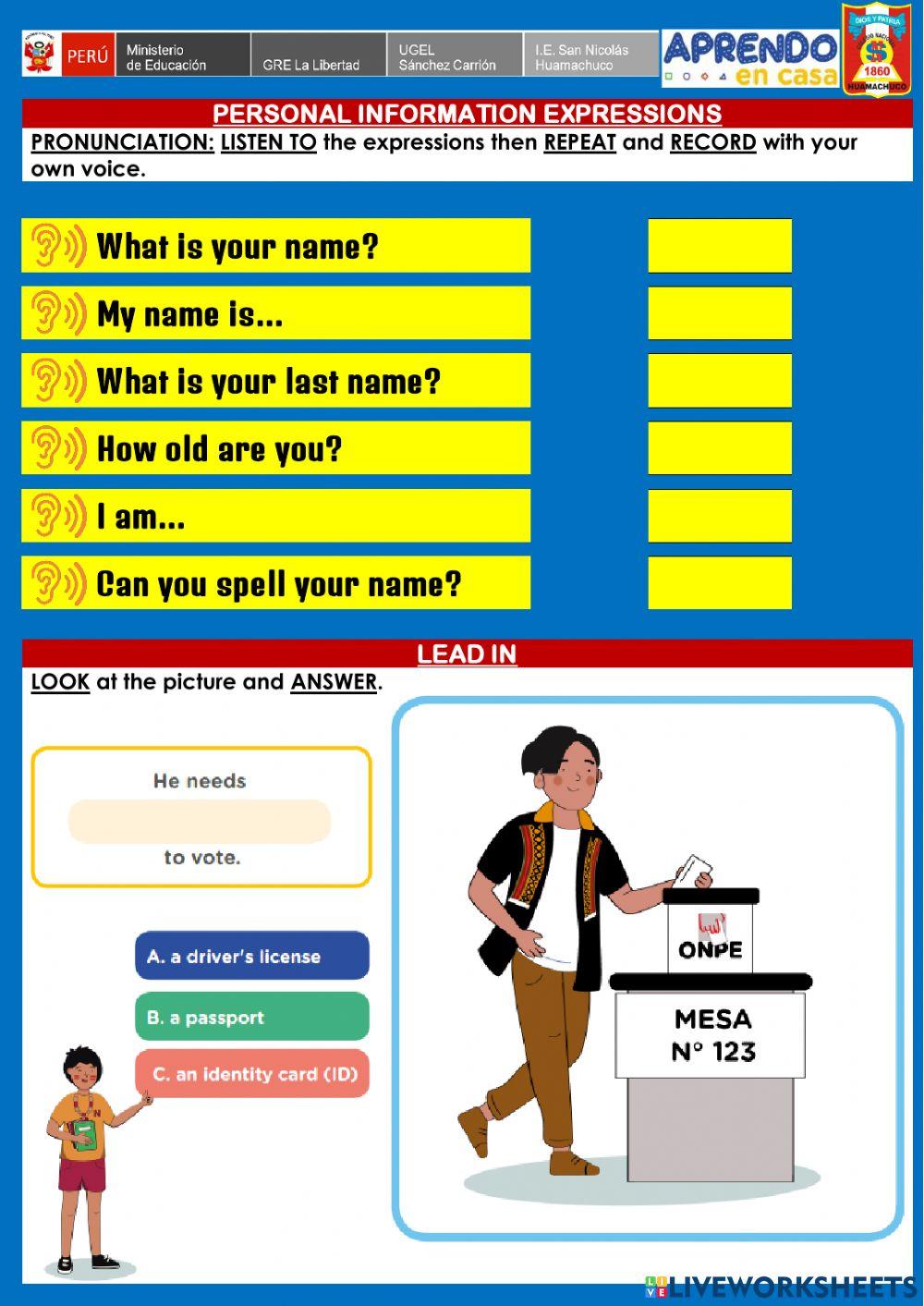 Week 5 - Level A1 - Exp. 1 - Activity 02 - Do you vote?
