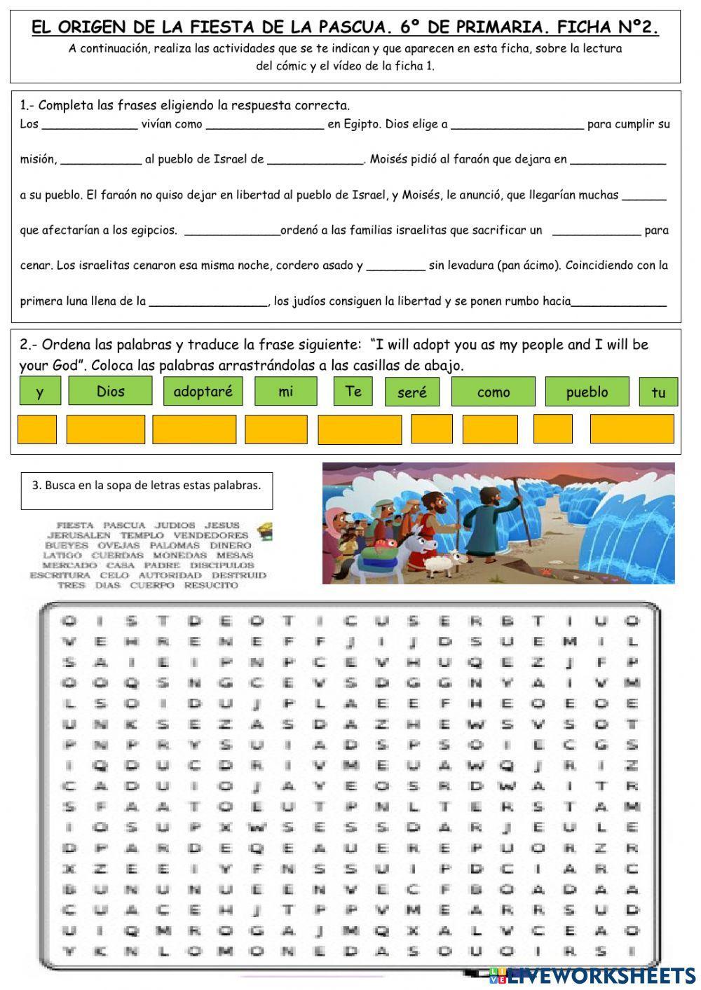 El origen de la Pascua. 6º de Primaria