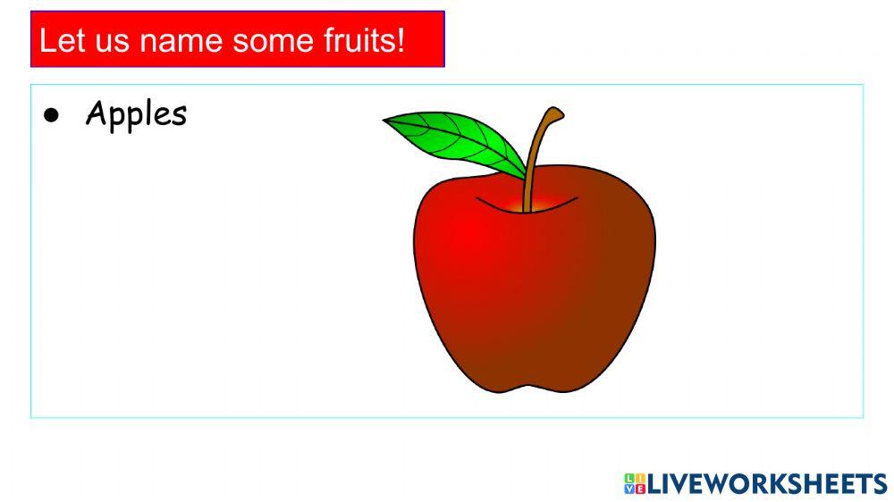 Learning Fruits and Vegetables
