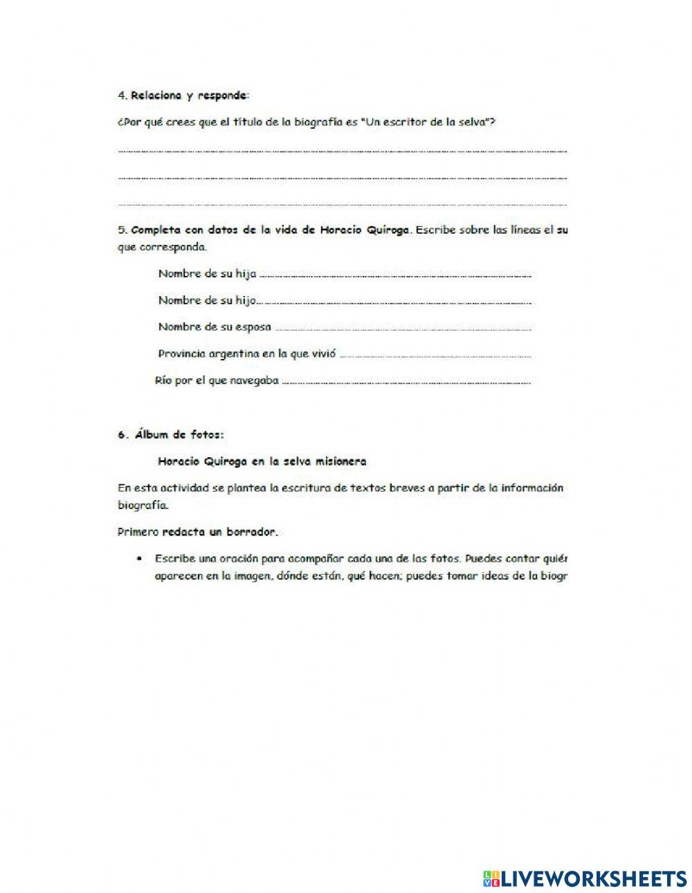 Biografía horacio quiroga