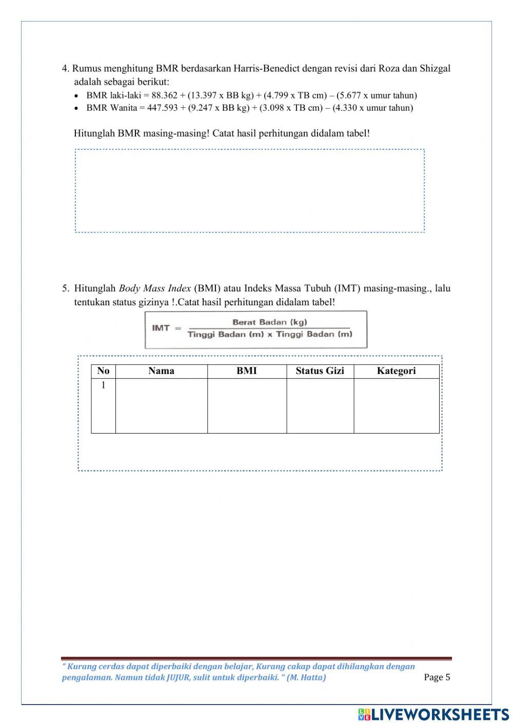 Work sheet 1 , Biology