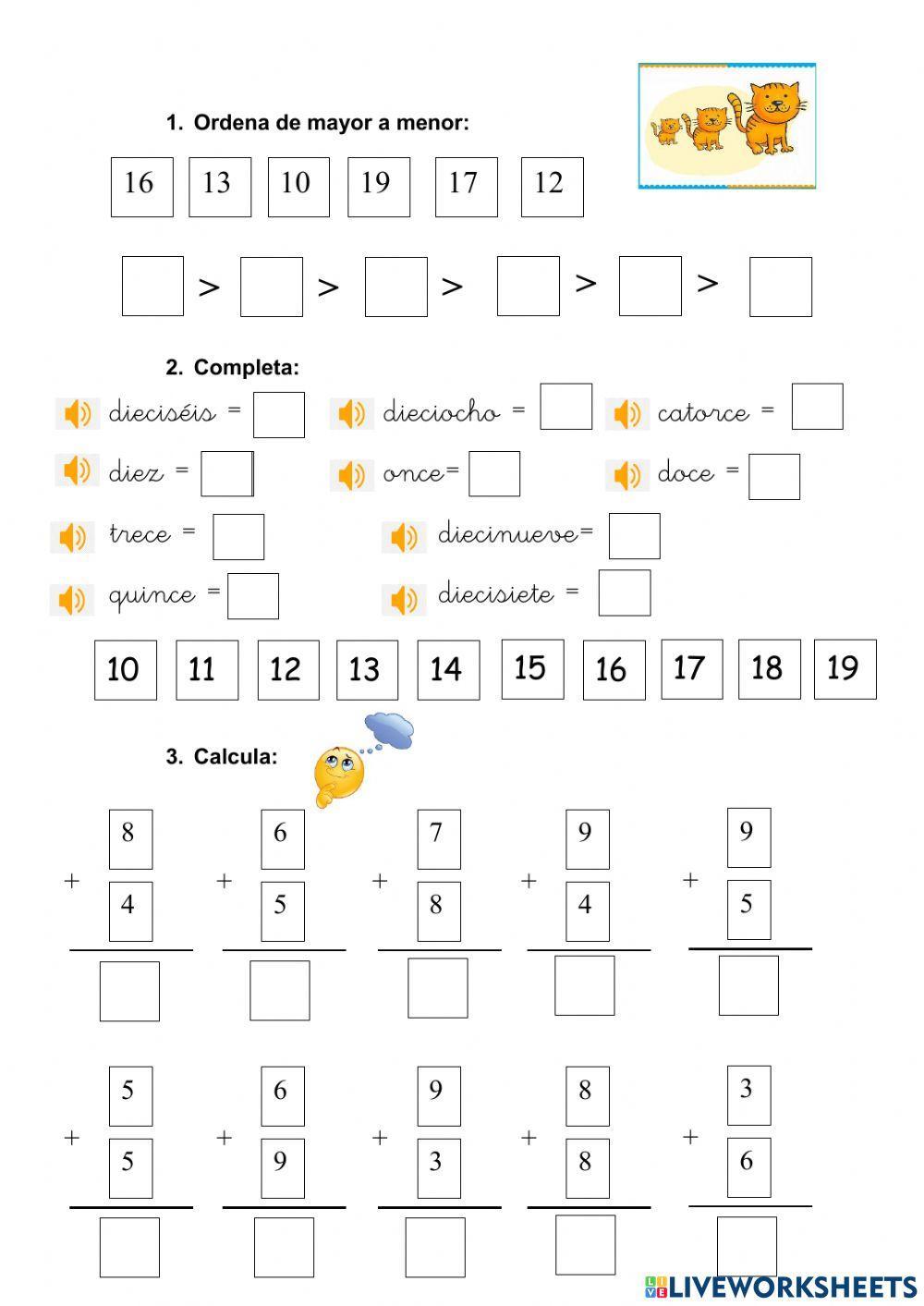 Números hasta el 20