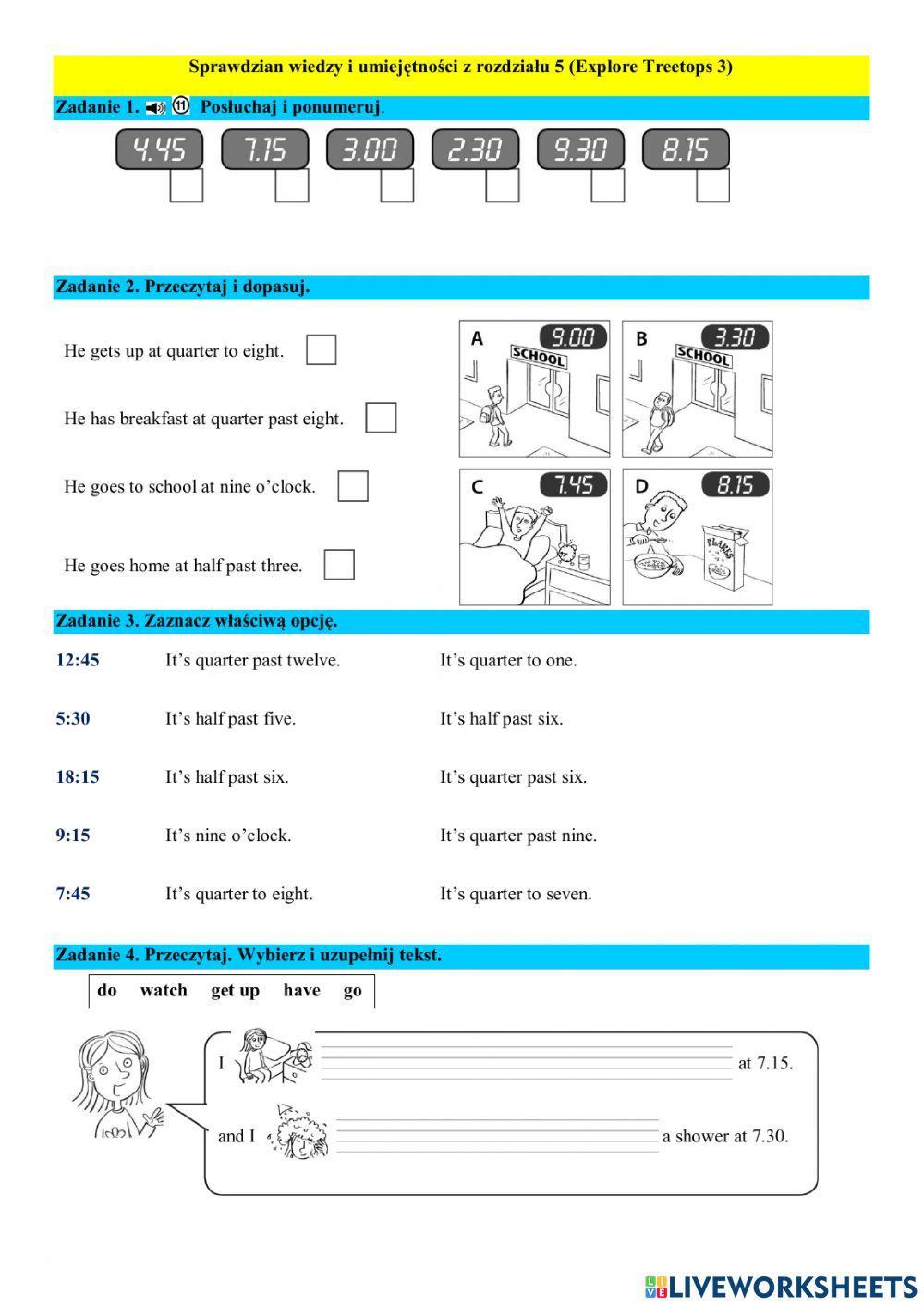 Test (Klasa 3, unit 5) Test (Klasa 3, unit 5)