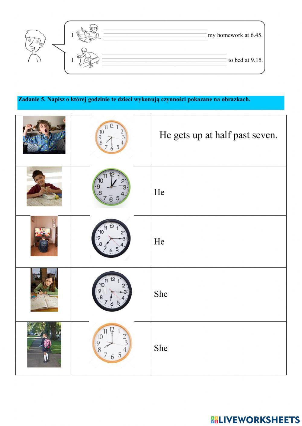 Test (Klasa 3, unit 5)