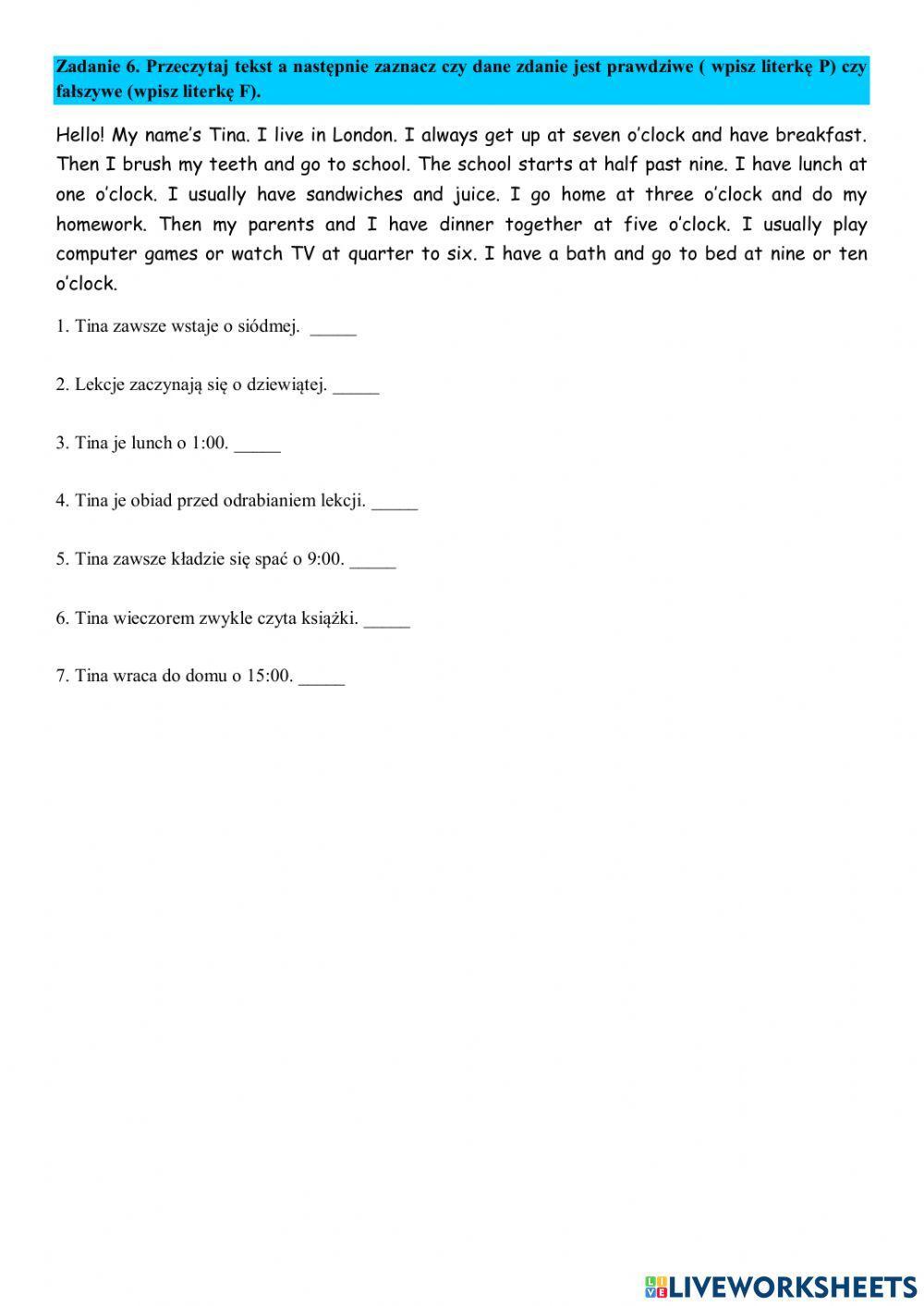 Test (Klasa 3, unit 5) Test (Klasa 3, unit 5)