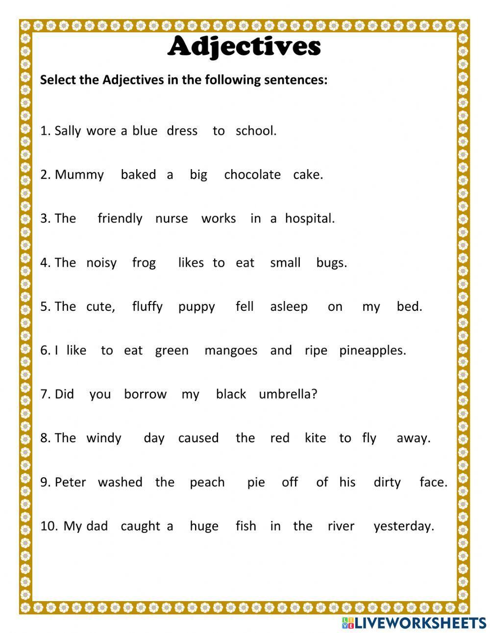 Adjectives Adjectives