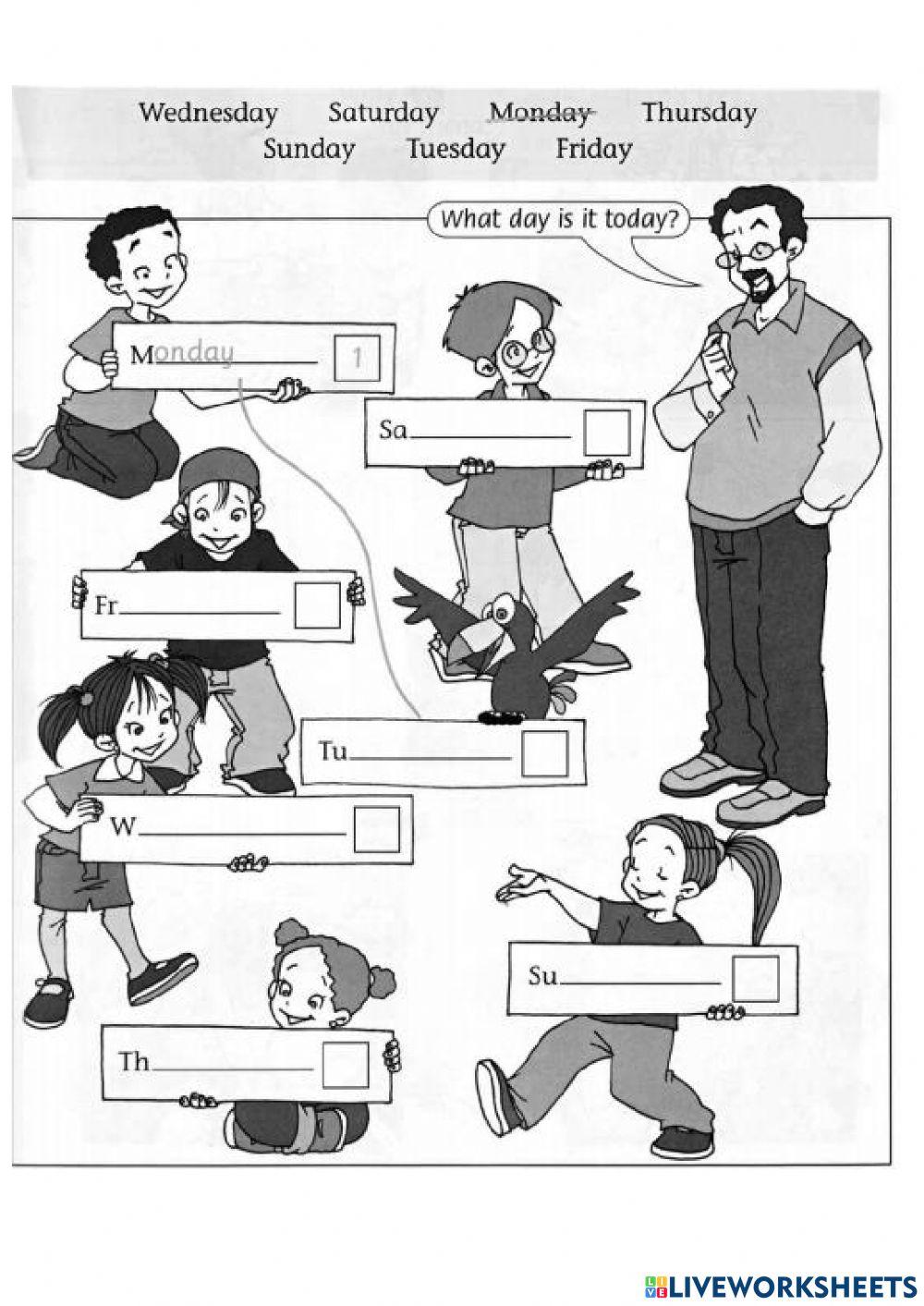 Days of the week + how old is he?
