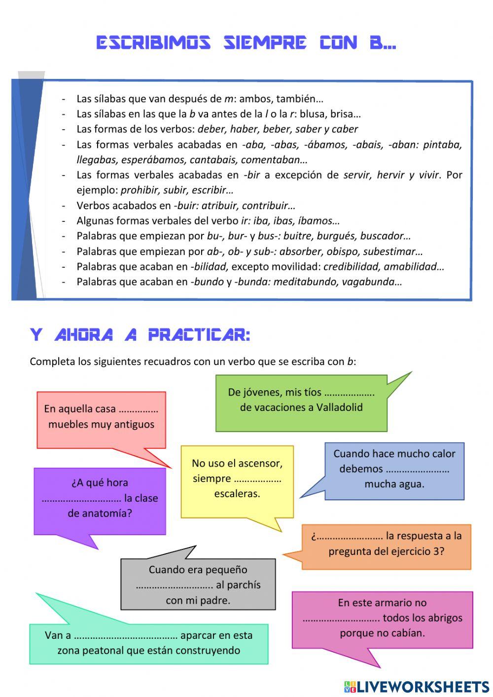 Escribimos siempre con B