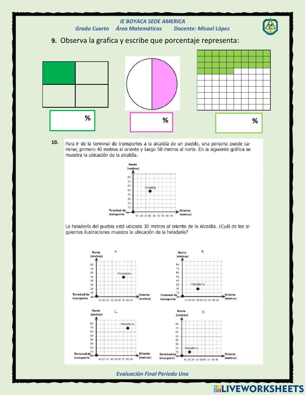 MATEMATICAS 5 EV ACUM PERIODO 1