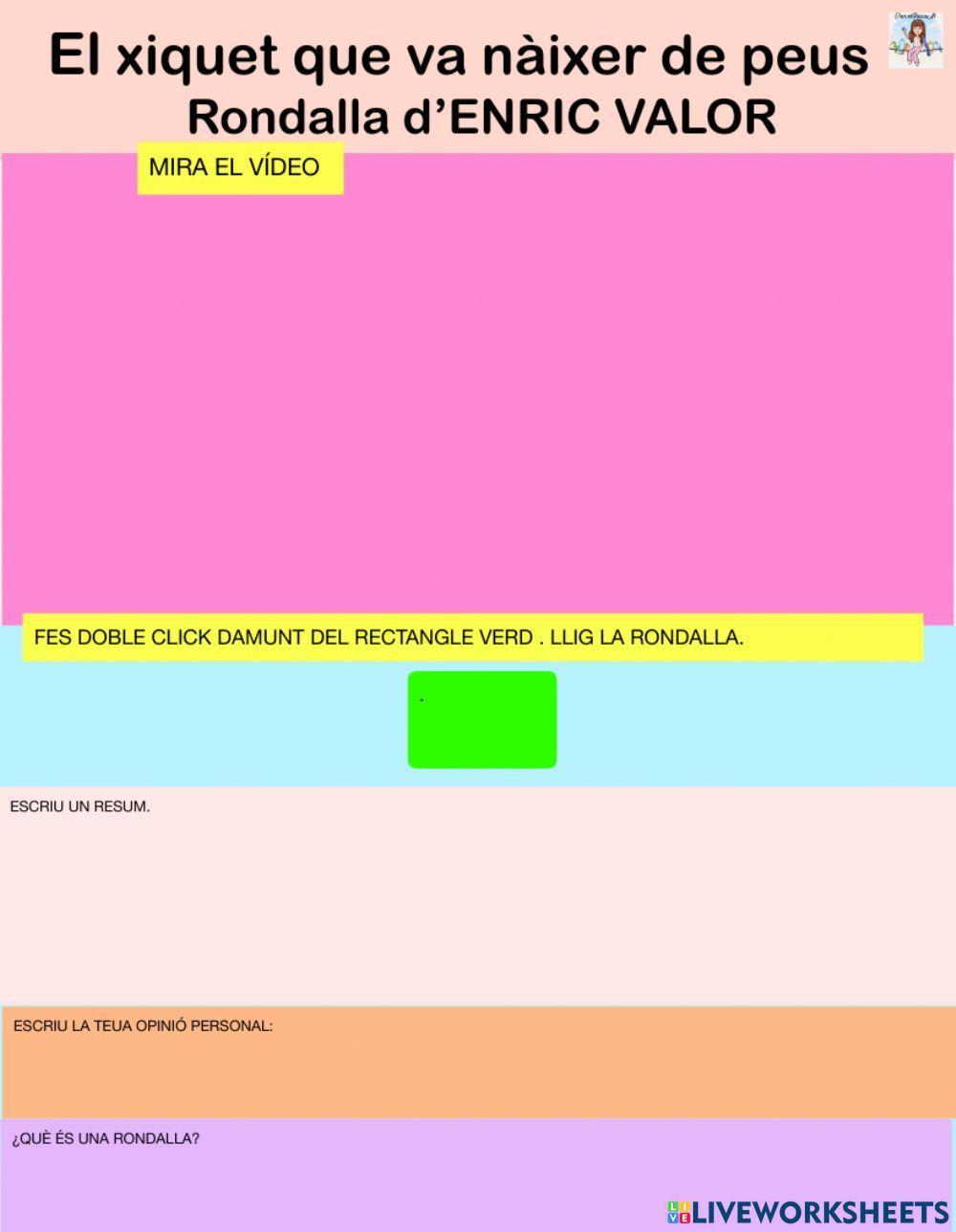 Rondalla d’Enric Valor: El xiquet que va nàixer de peus