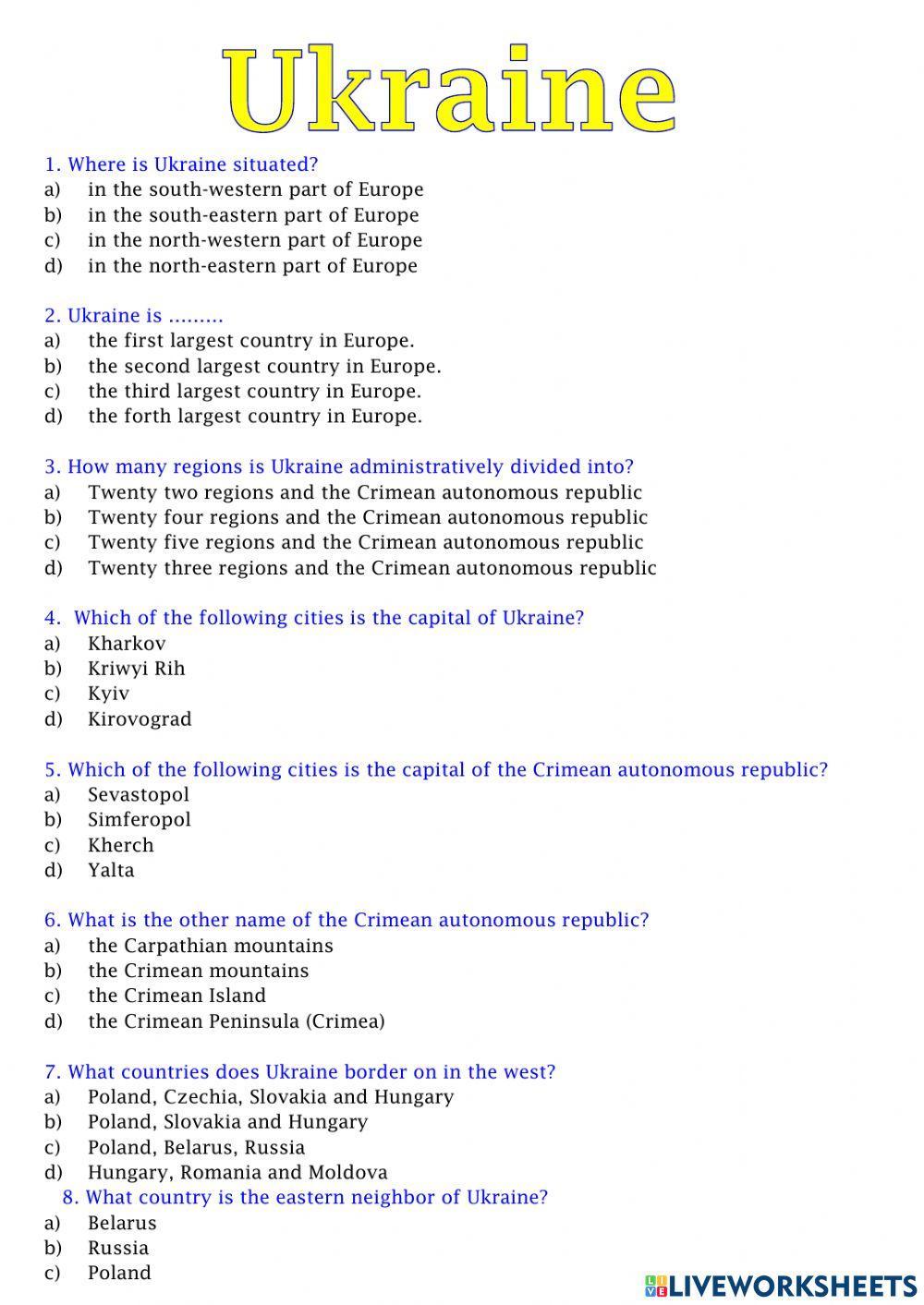 Ukraine(general facts)