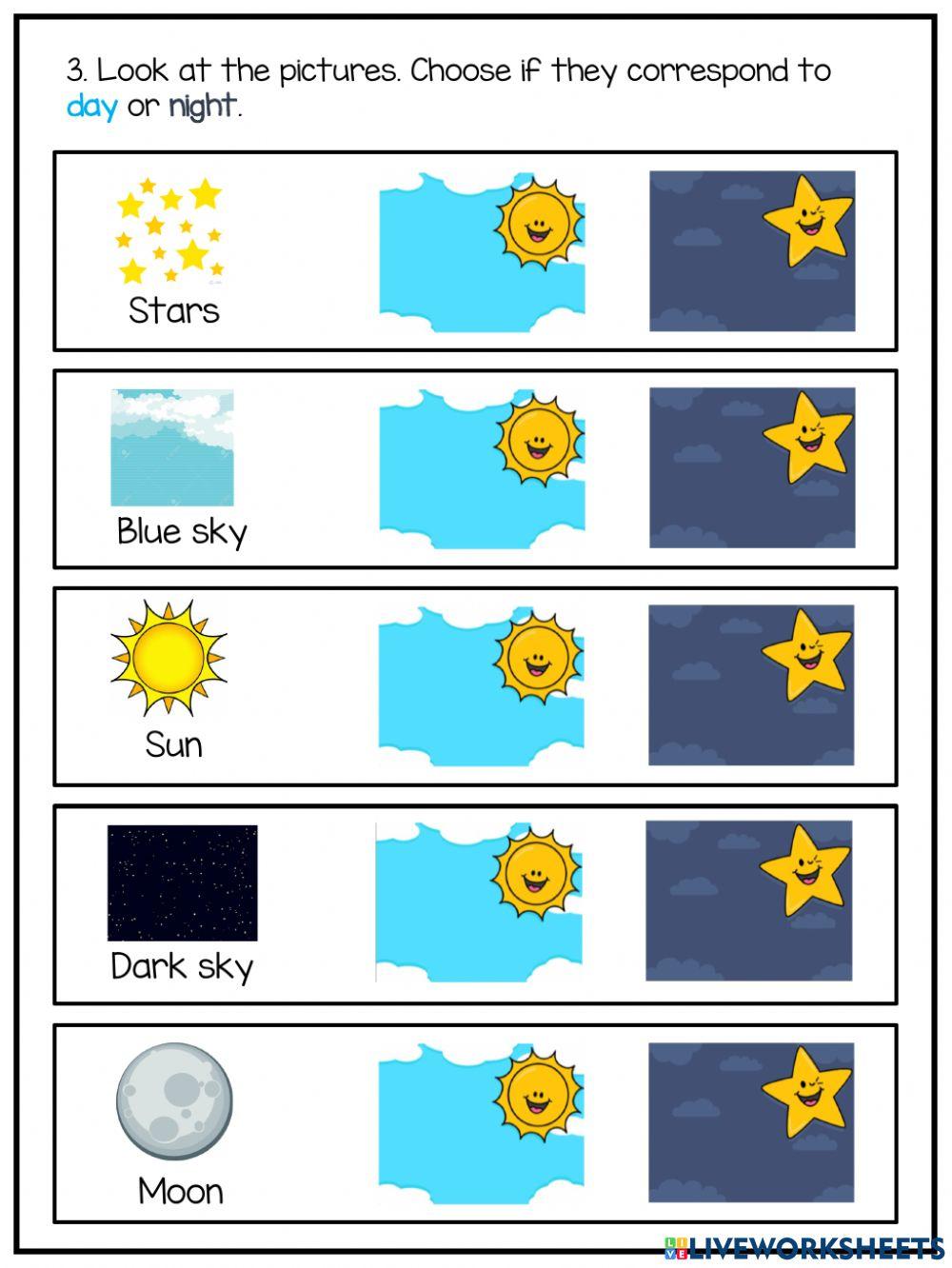 Differences between day and night