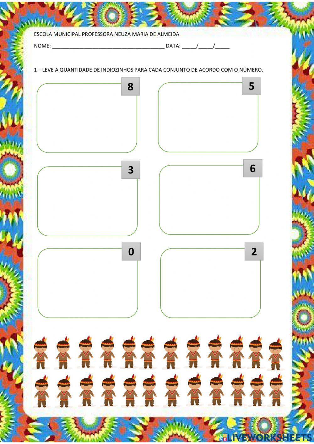 Dia do indio quantidade