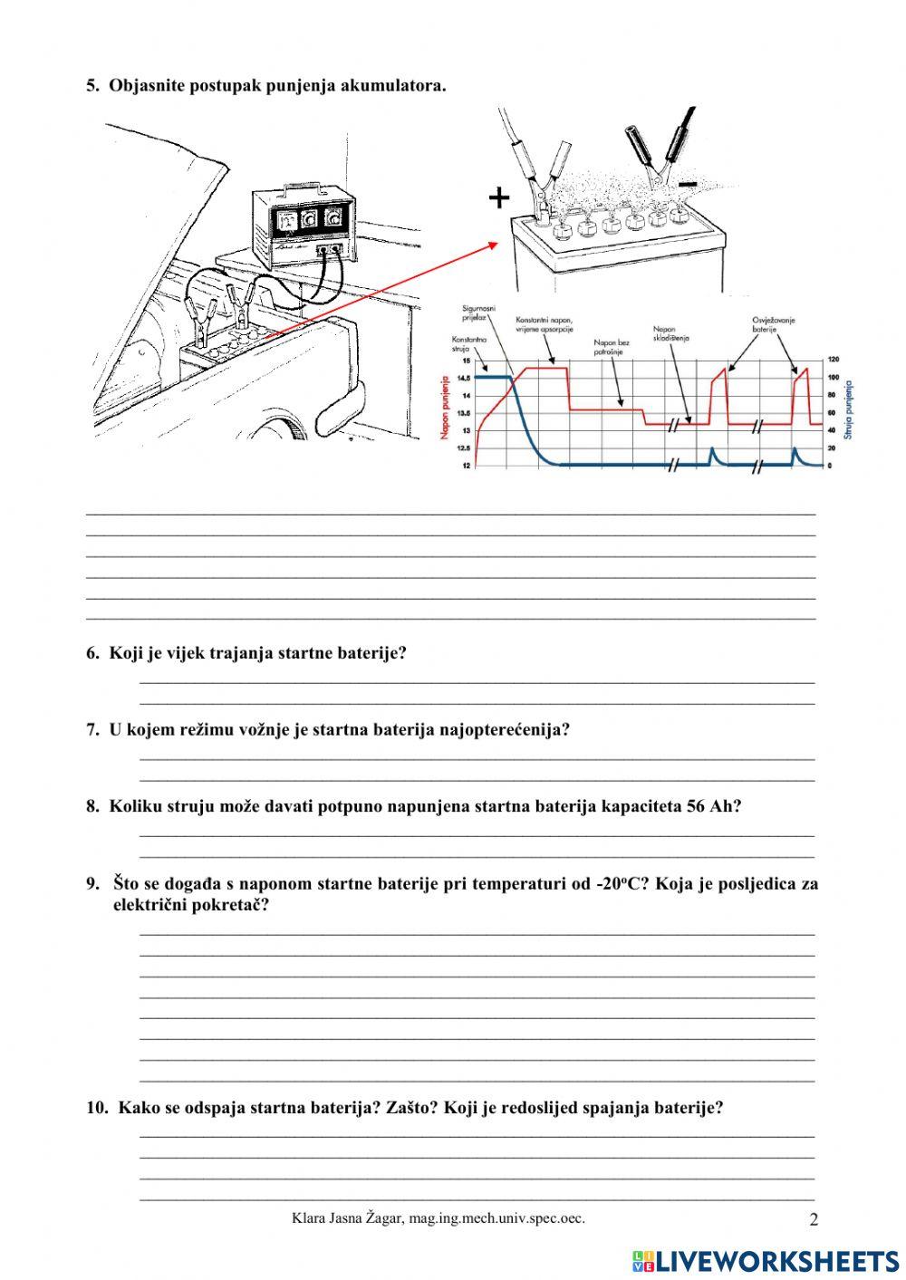 Vježba 28 - Startne baterije (akumulatori)