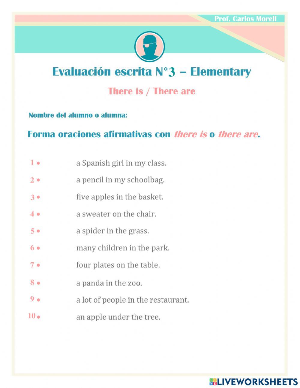 Examen There is - There are