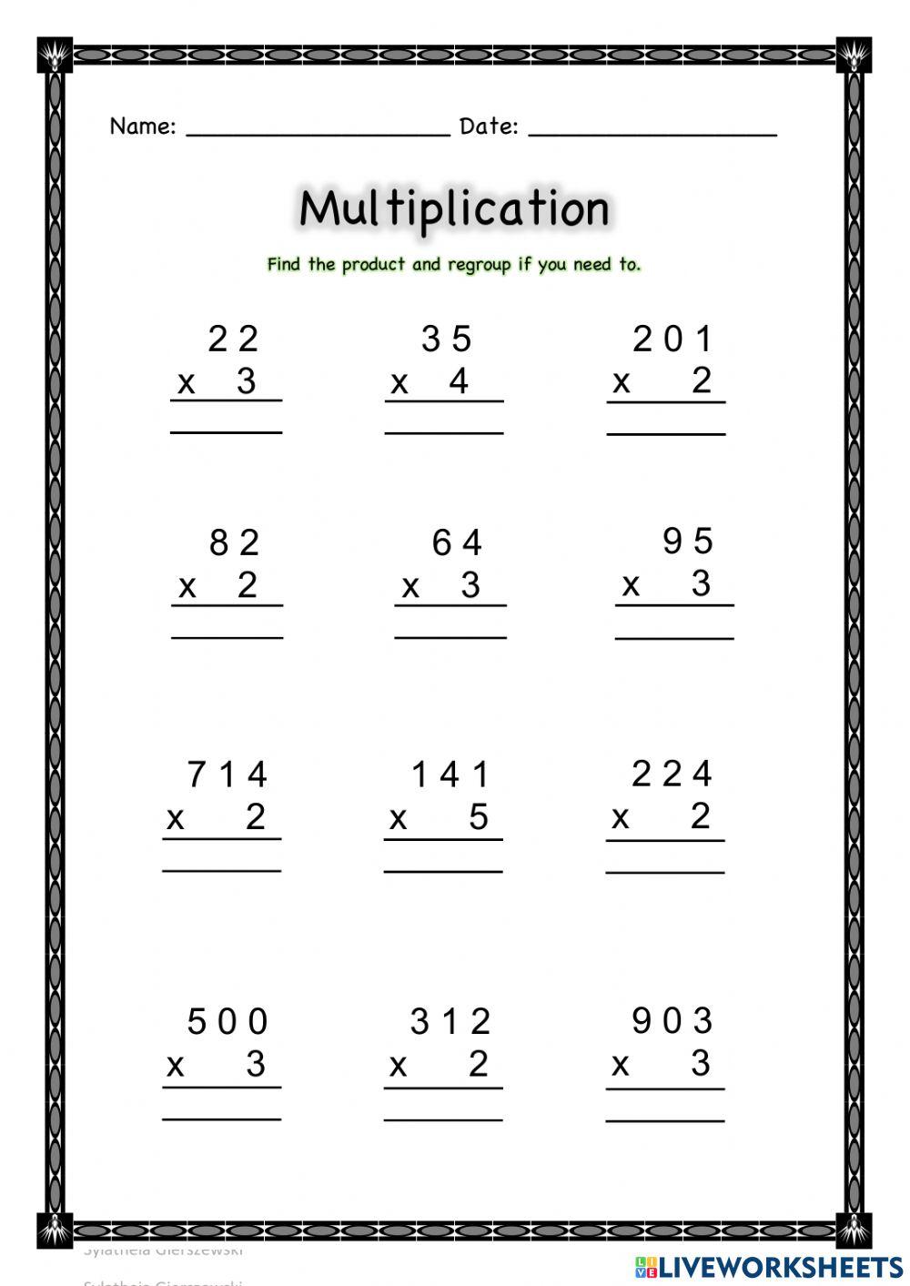 914989 Multiplication Ms Gierszewski